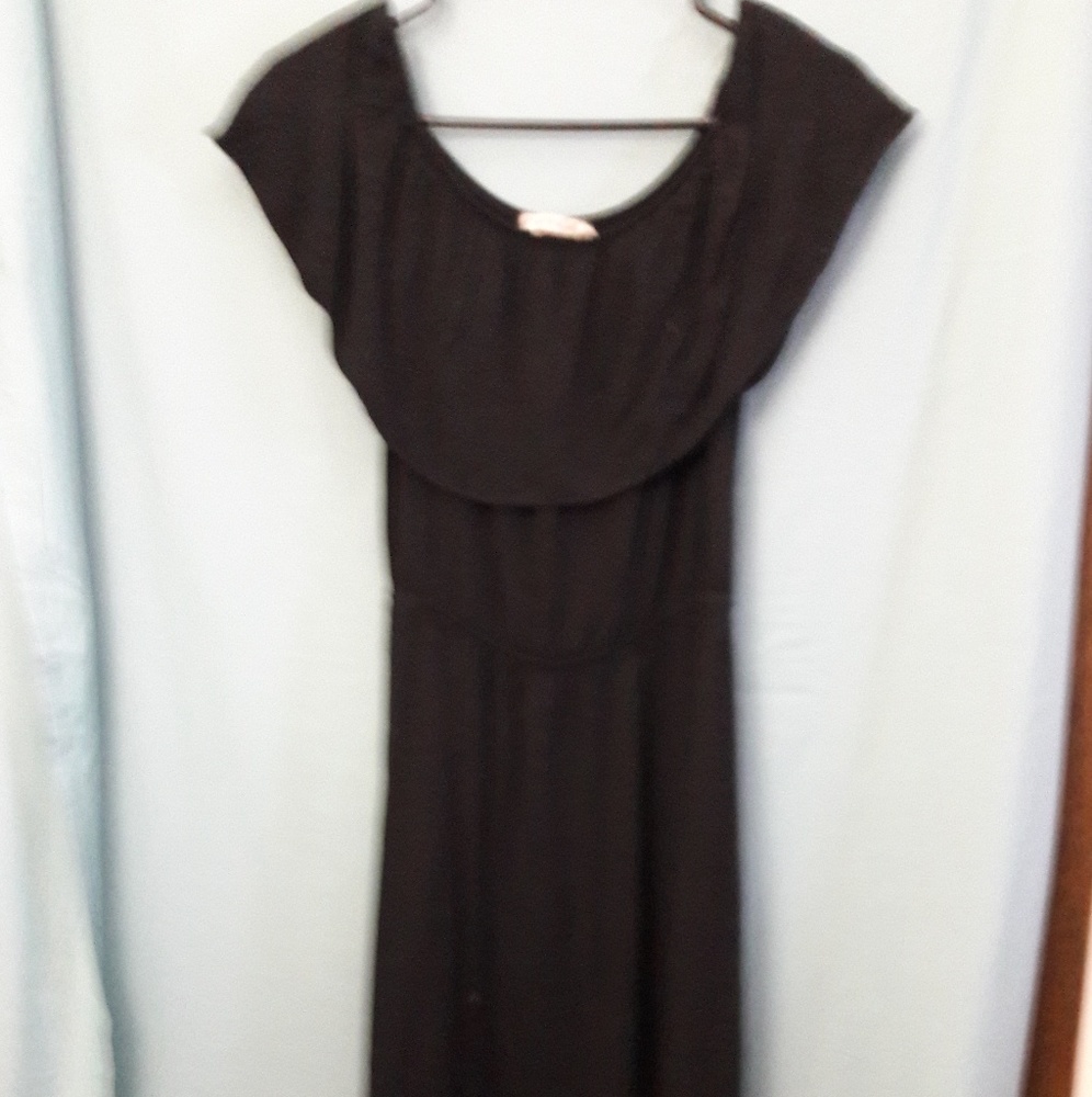 Black off-the-shoulder dress